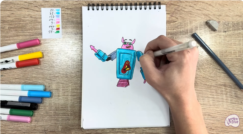 Рисуем Рем из "Живой гараж"