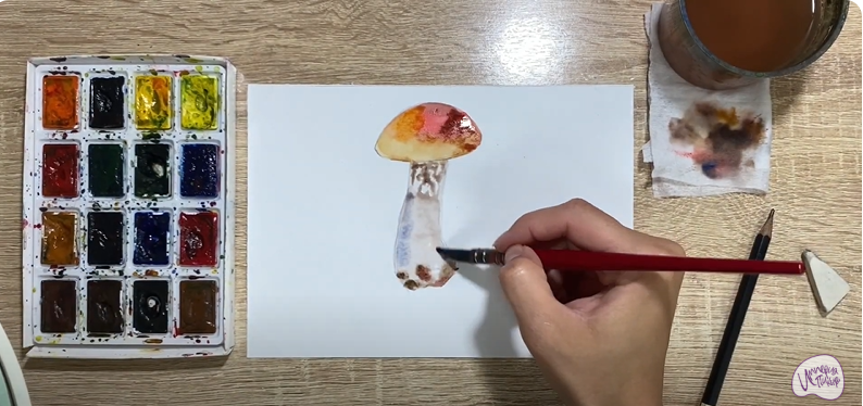 Рисуем Подосиновик