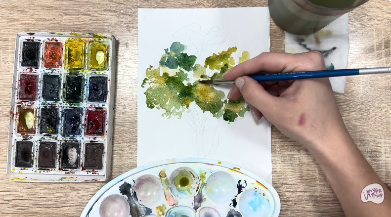 Рисуем Бархат амурский