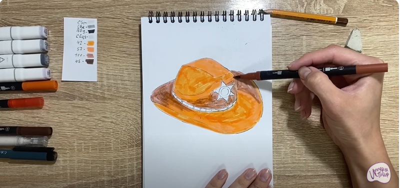 Рисуем Шляпа шерифа