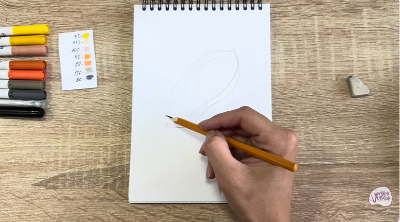 Рисуем Стейк из форели