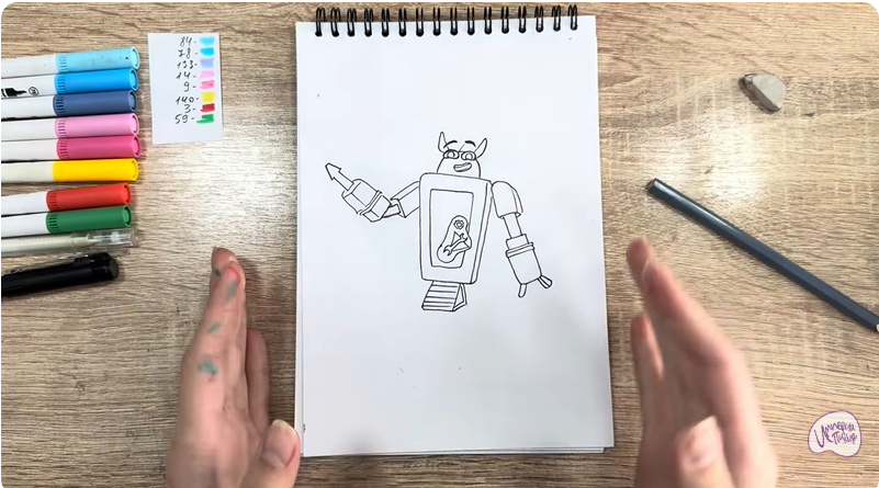 Рисуем Рем из "Живой гараж"