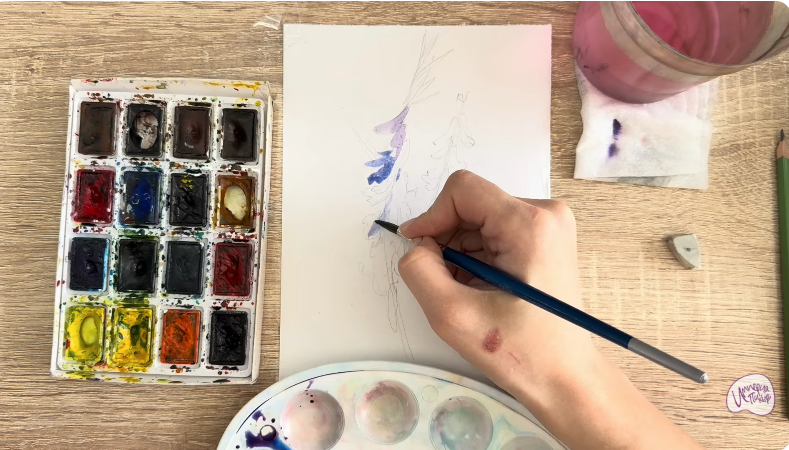 Рисуем Мышиный горошек