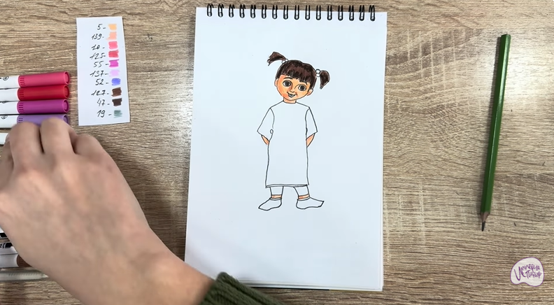 Рисуем Бу из «Корпорации монстров»