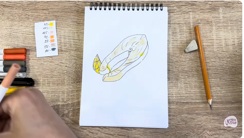Рисуем Стейк из форели