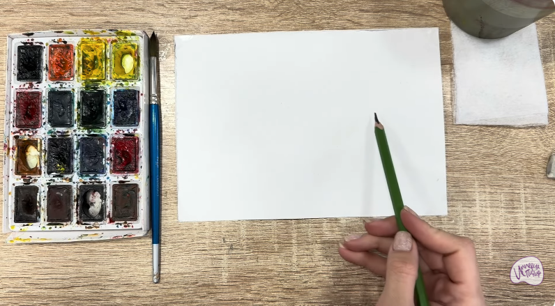 Рисуем Чернокрапчатый ворчун