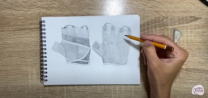 Рисуем Перчатки для фитнеса