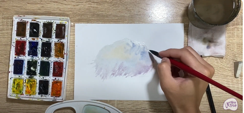 Рисуем Ежовик гребенчатый