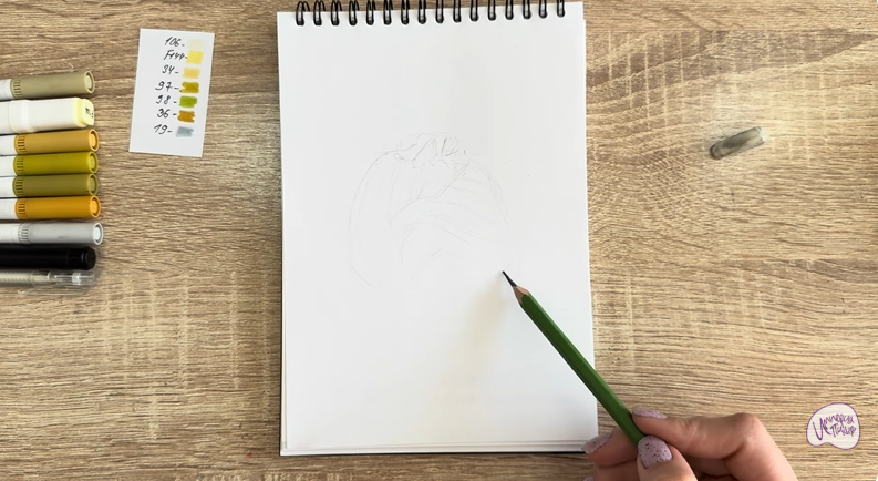 Рисуем Пишмание с фисташками