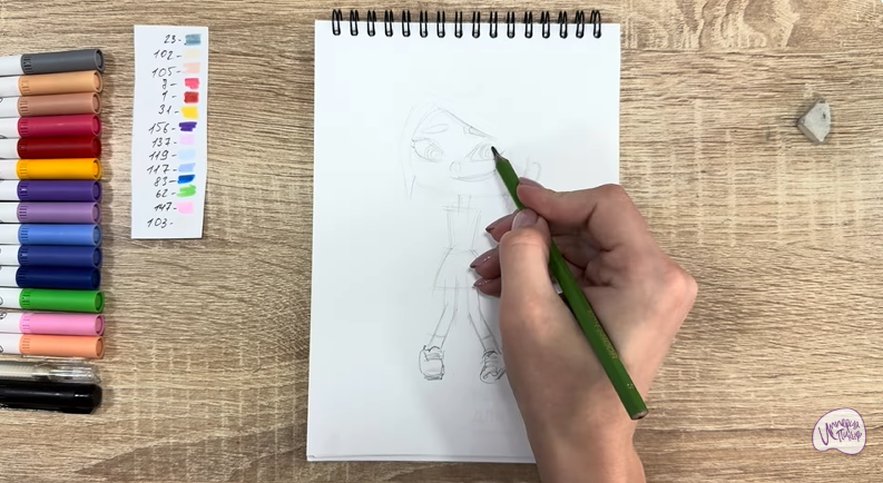 Рисуем Ксю из «Живой гараж»