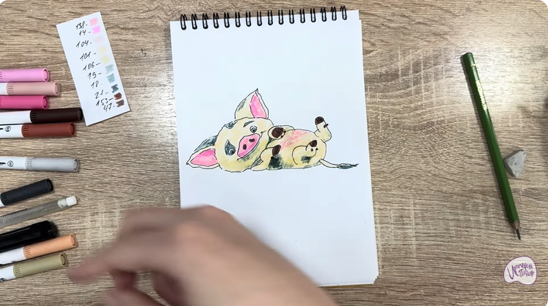 Рисуем Пуа из "Моана"