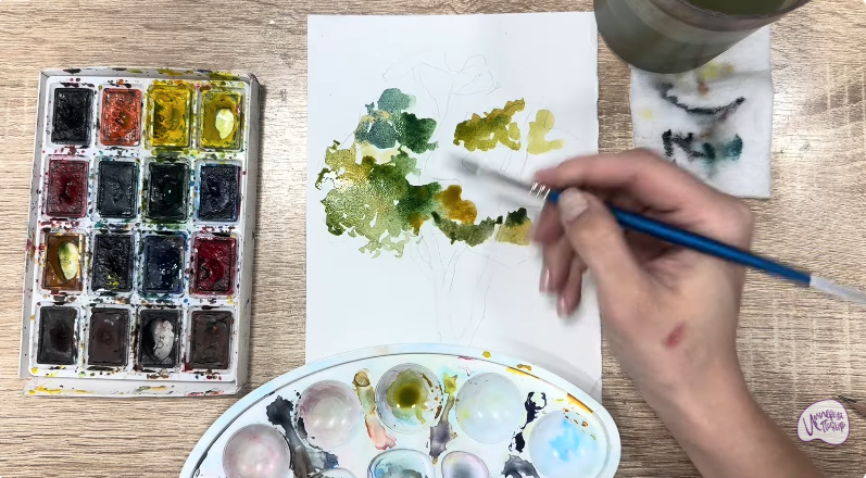 Рисуем Бархат амурский