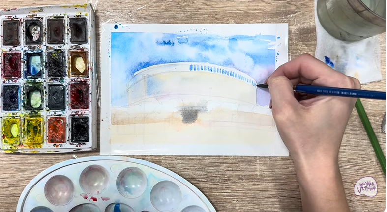 Рисуем Стадион Краснодар