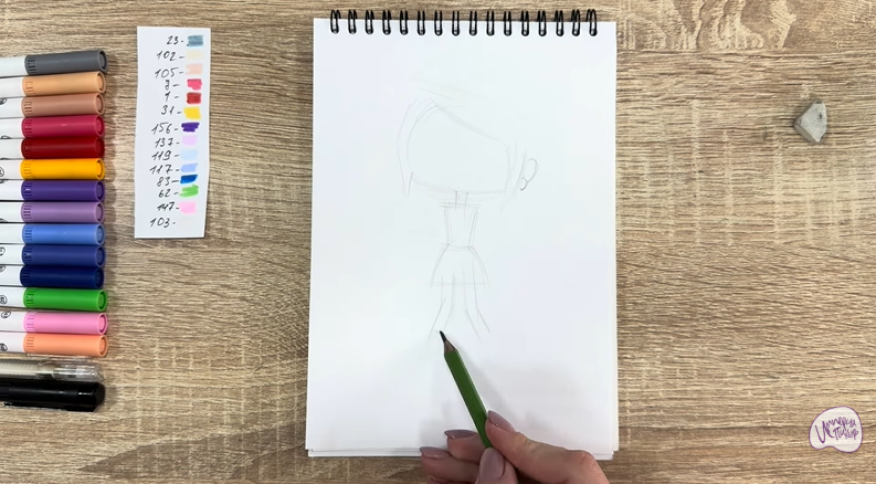 Рисуем Ксю из «Живой гараж»