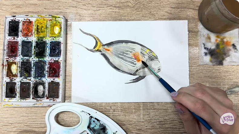 Рисуем Рыба-хирург