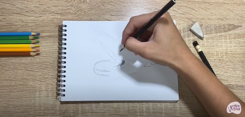 Рисуем Мушка для рыбалки