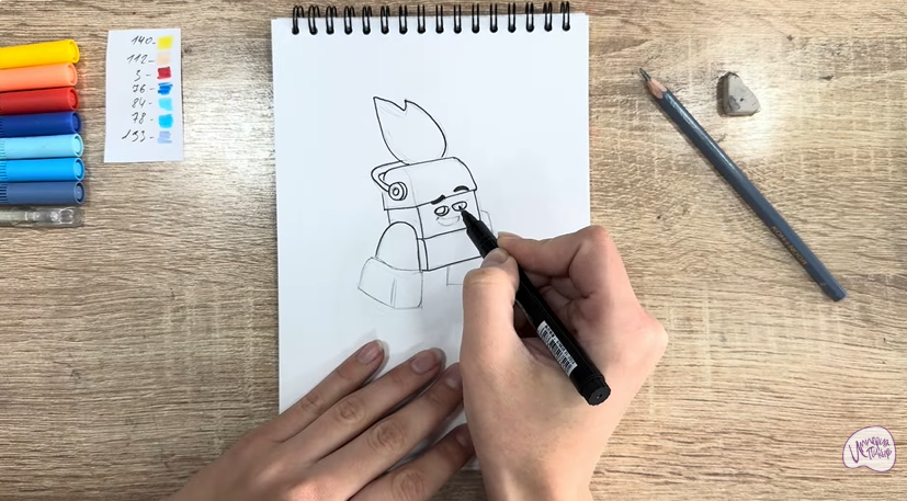 Рисуем Диз из "Живой гараж"