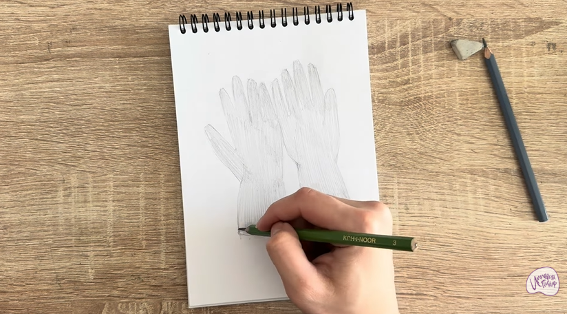 Рисуем Резиновые перчатки