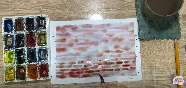 Рисуем Кирпичная стена