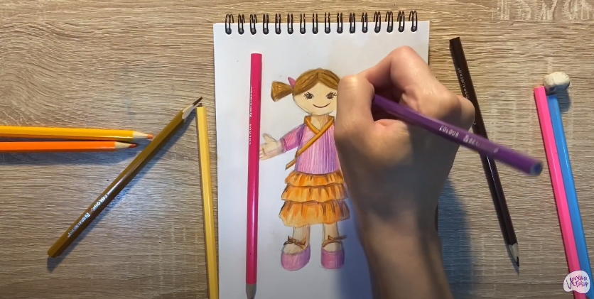 Рисуем Текстильная кукла