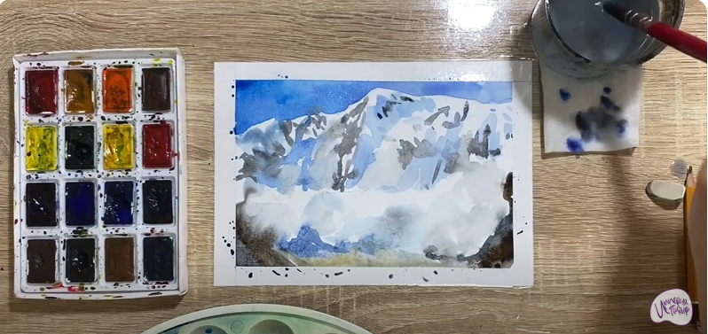 Рисуем Сход лавины