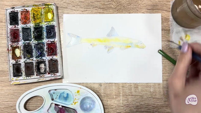 Рисуем Ленский пескарь