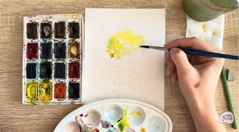 Рисуем Радиола розовая