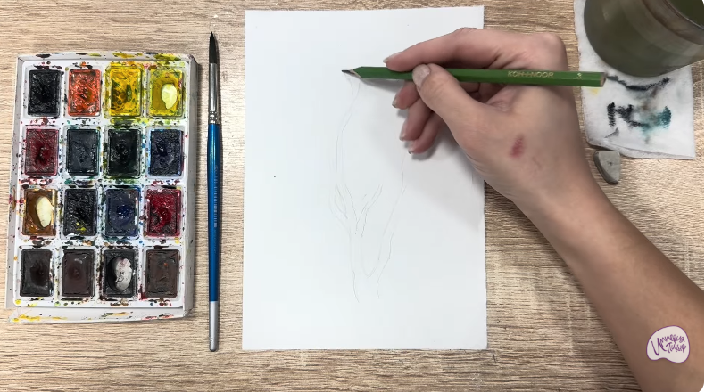 Рисуем Бархат амурский