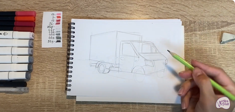 Рисуем Газель