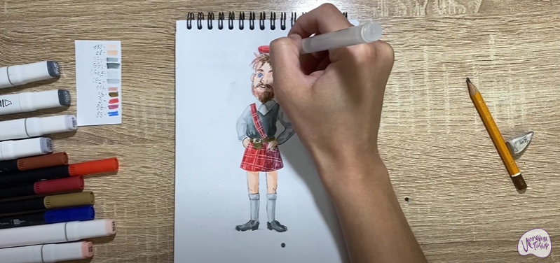 Рисуем Шотландец