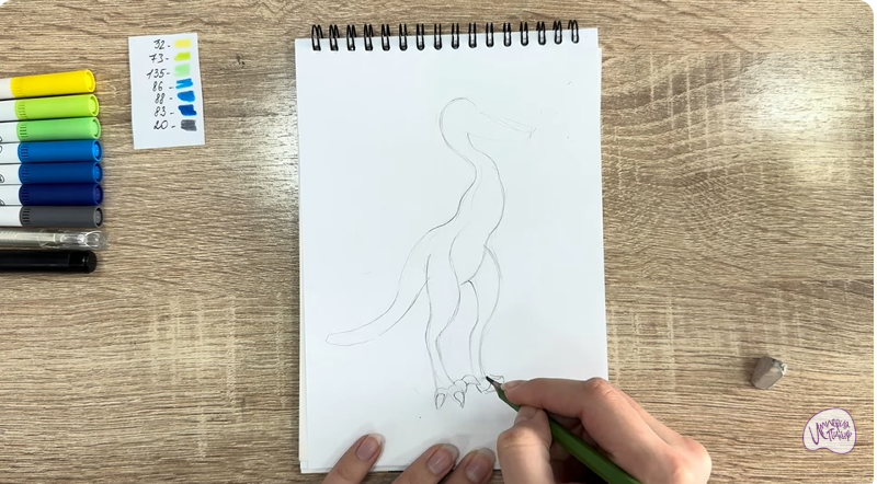 Рисуем Веган из «Доктор Динозавров»