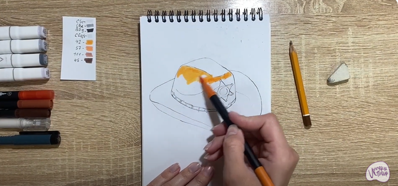 Рисуем Шляпа шерифа
