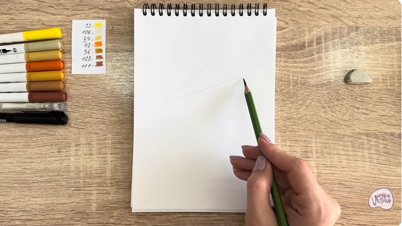 Рисуем Кусочек чизкейка