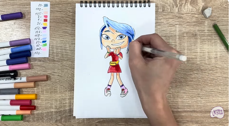 Рисуем Ксю из «Живой гараж»