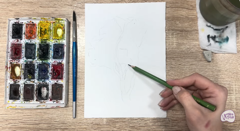 Рисуем Бархат амурский