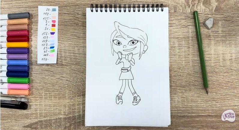 Рисуем Ксю из «Живой гараж»