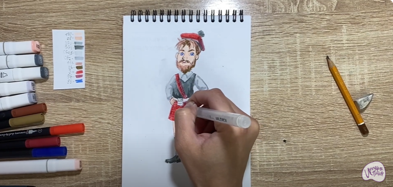 Рисуем Шотландец