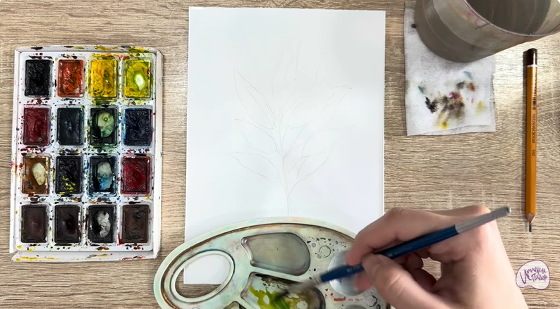 Рисуем Лавровый лист