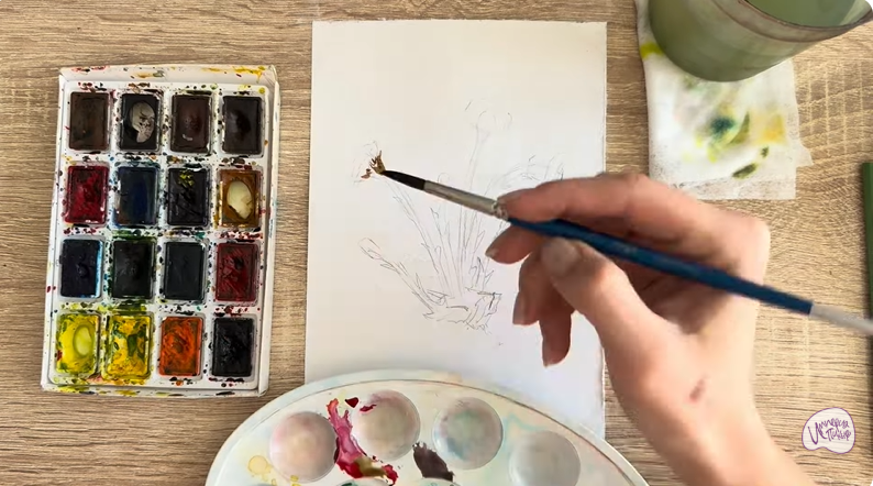 Рисуем Мать-и-мачеха