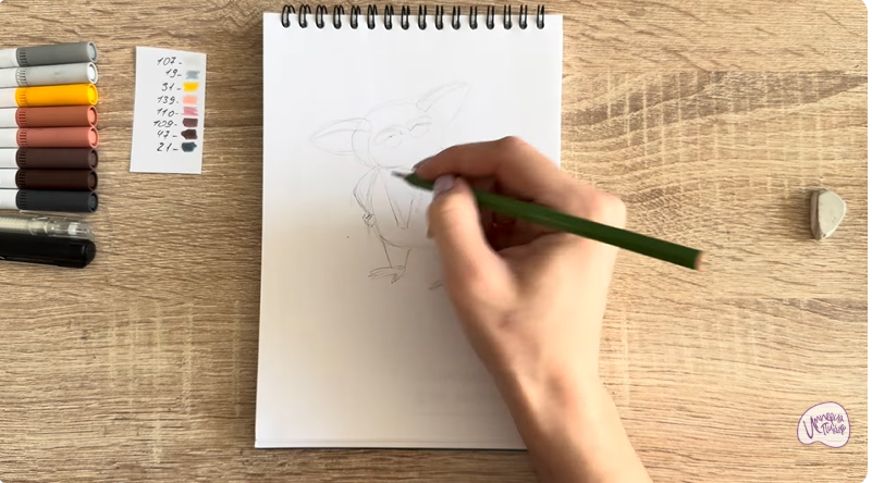 Рисуем Морис из "Мадагаскар"