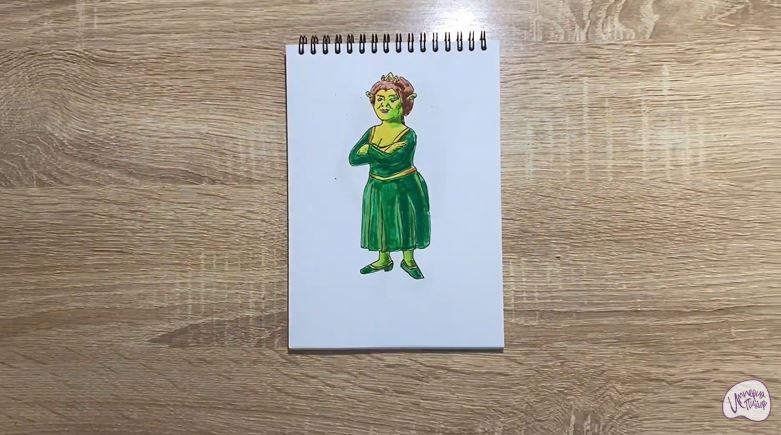 Рисуем Принцесса Фиона из "Шрека"