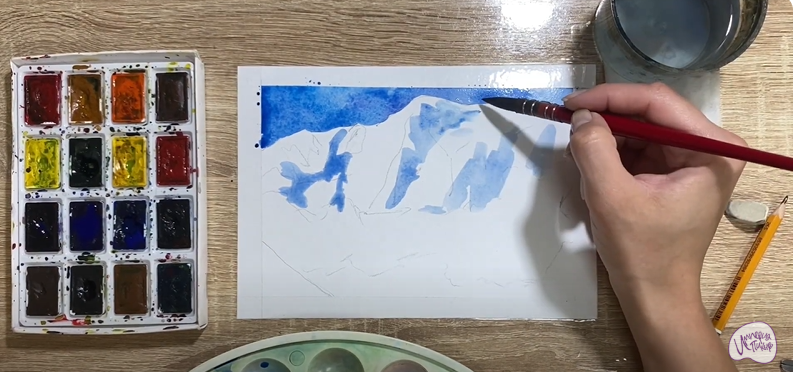 Рисуем Сход лавины