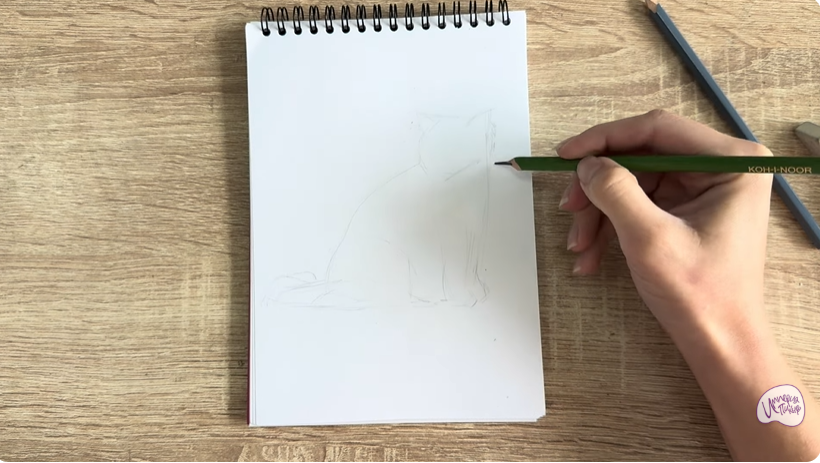 Рисуем Кошка породы Рэгдолл