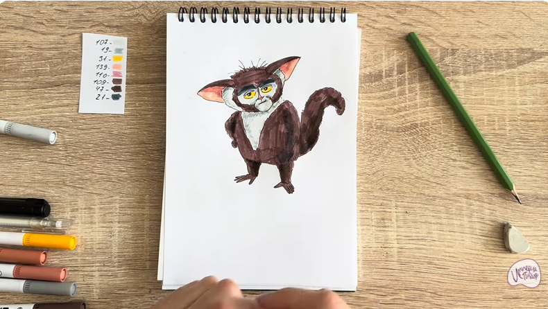 Рисуем Морис из "Мадагаскар"