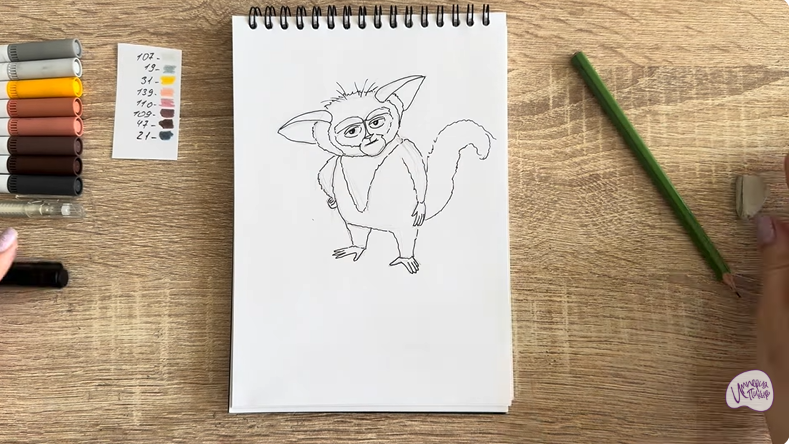 Рисуем Морис из "Мадагаскар"