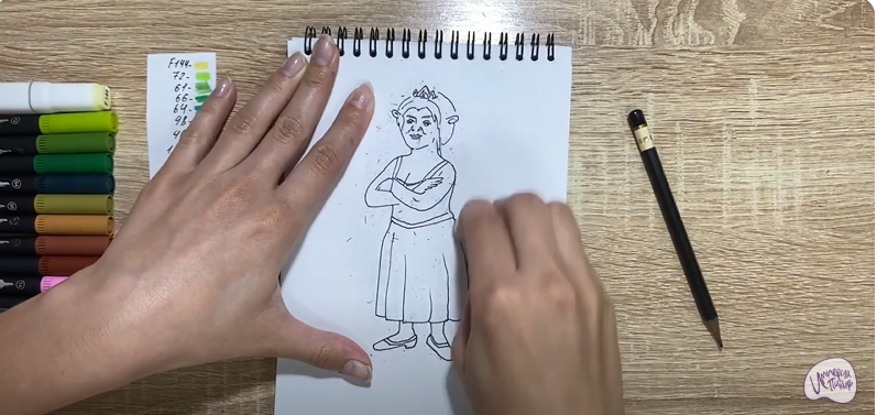 Рисуем Принцесса Фиона из "Шрека"