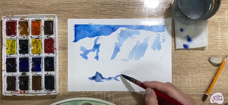 Рисуем Сход лавины