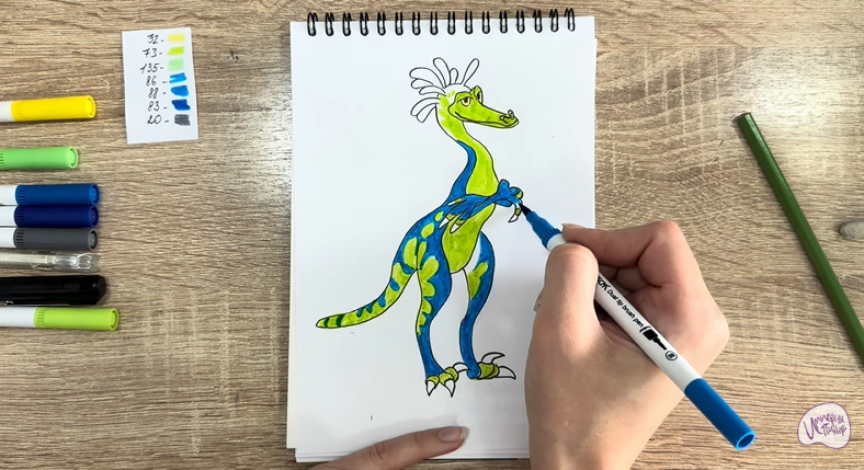 Рисуем Веган из «Доктор Динозавров»