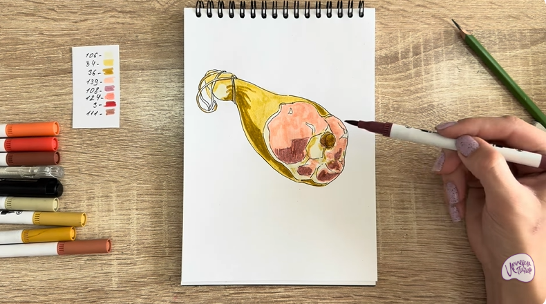 Рисуем Окорок