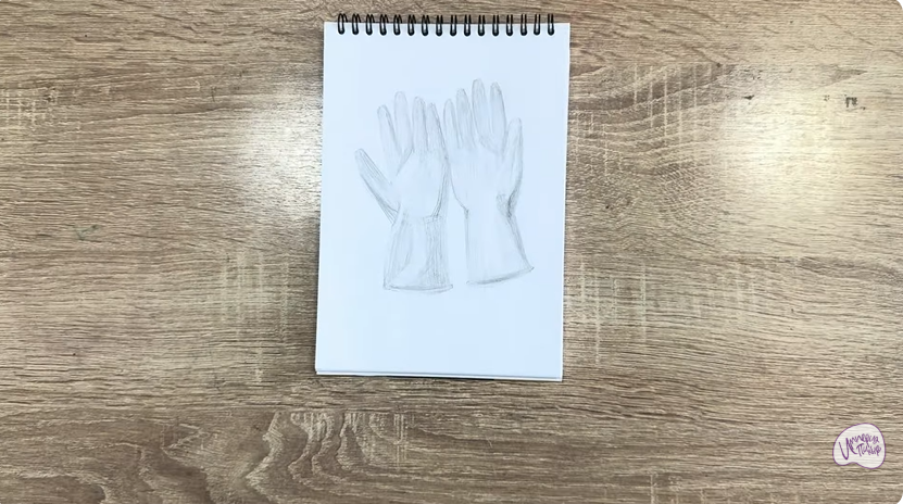 Рисуем Резиновые перчатки